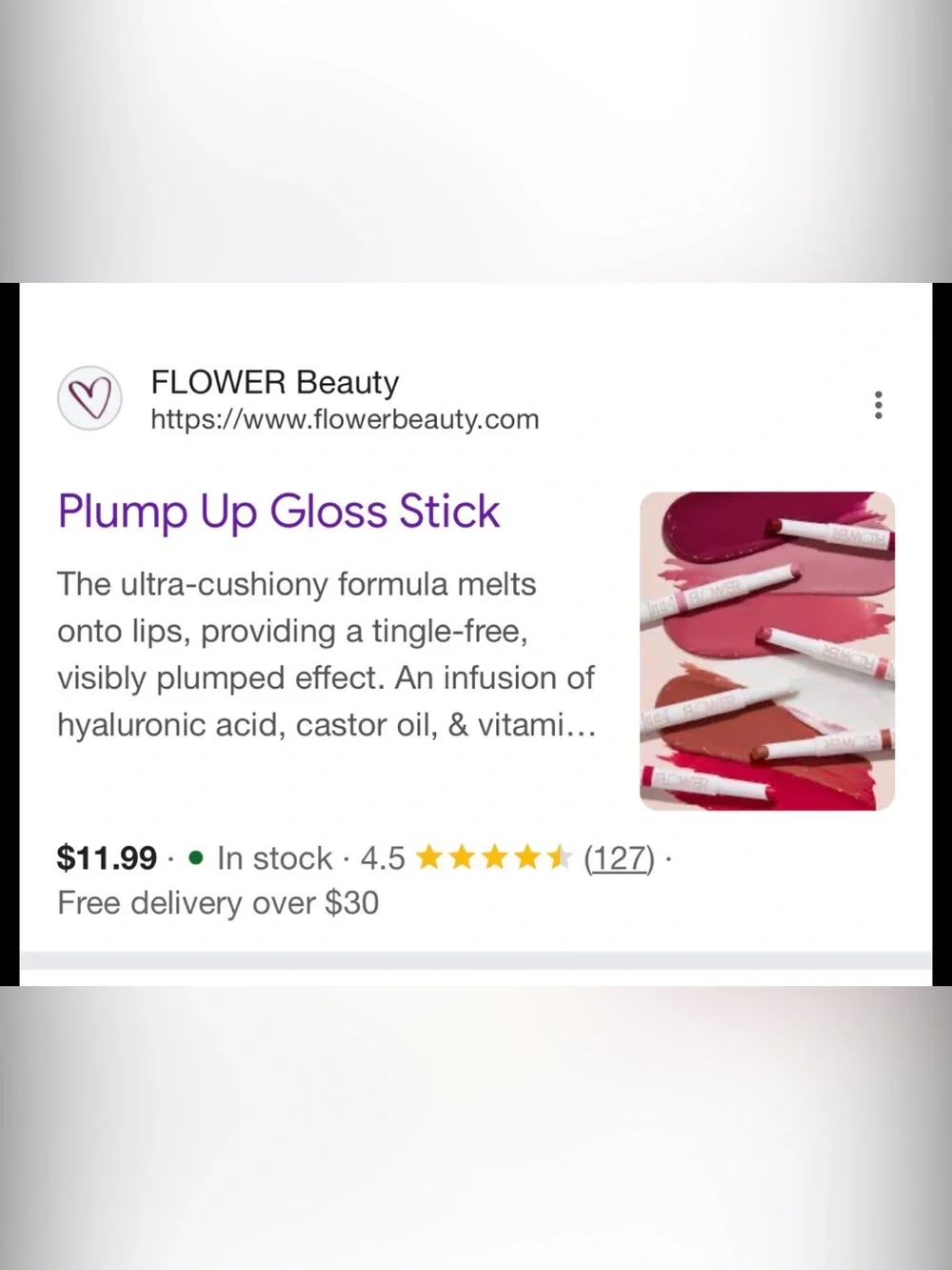 Flower Makeup Bundle Lowlight Liquid Contour x2 + Plump Up Gloss stick in heated
